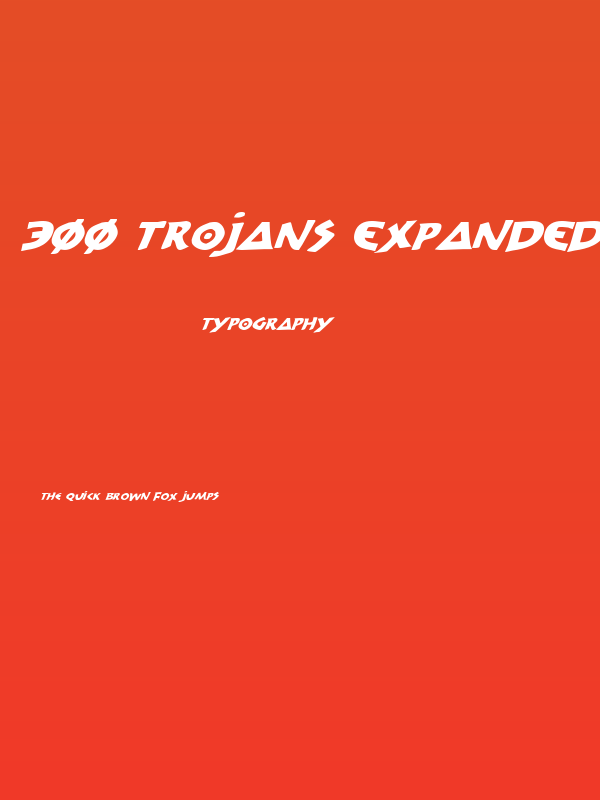 300 Trojans Expanded Italic Poster