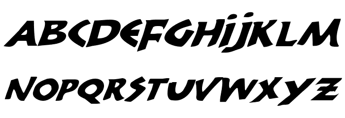 300 Trojans Expanded Italic Schriftart Kleinbuchstaben