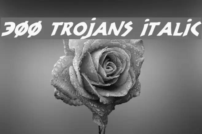 300 Trojans Italic Font examples