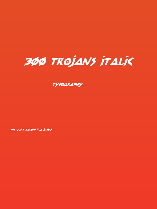 300 Trojans Italic Poster