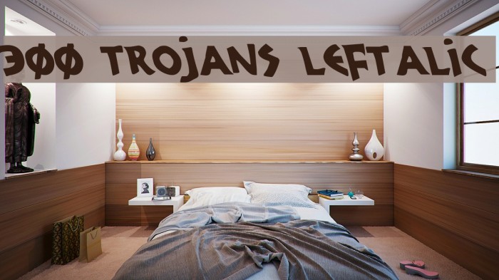300 Trojans Leftalic Font examples