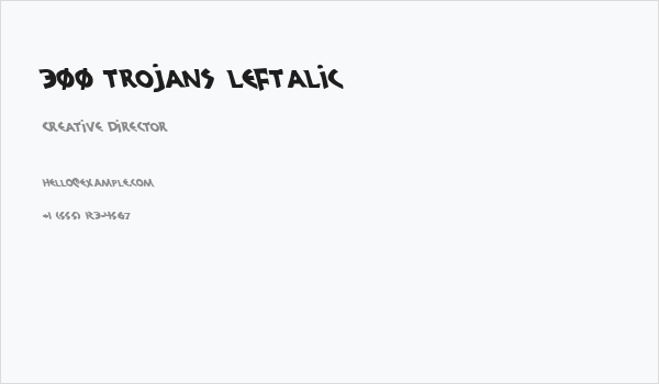 300 Trojans Leftalic Business Card