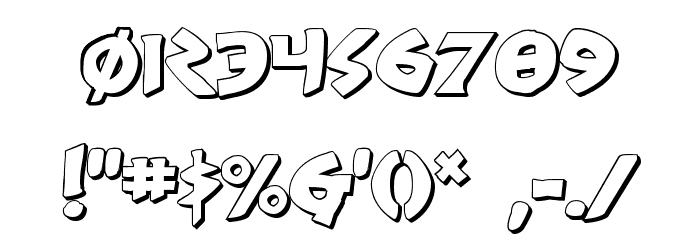 300 Trojans Shadow Font OTHER CHARS