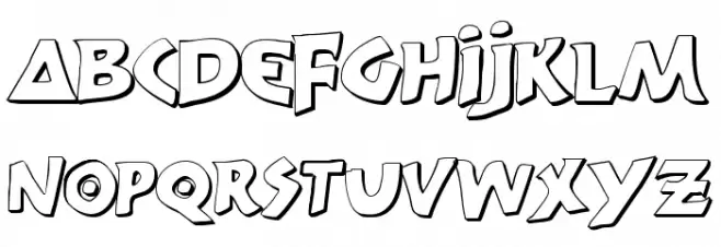 300 Trojans Shadow Font UPPERCASE