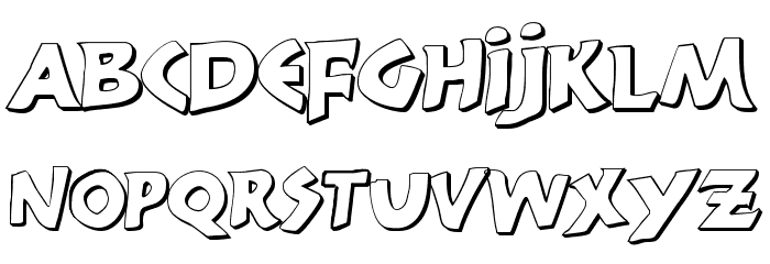 300 Trojans Shadow Font LOWERCASE