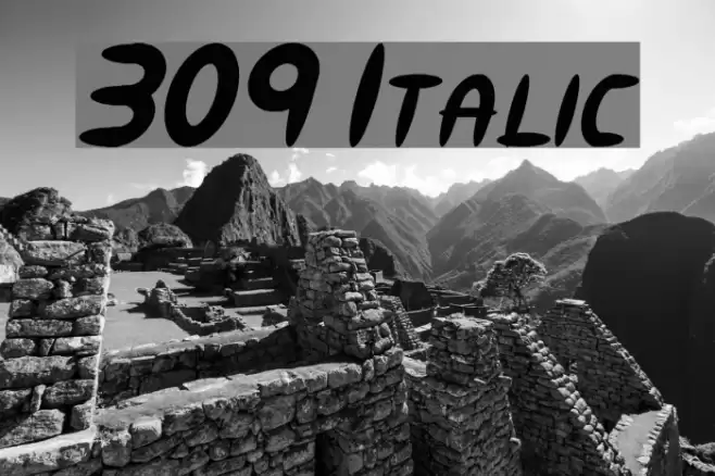 309 Italic Caratteri examples