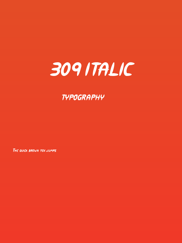 309 Italic Poster