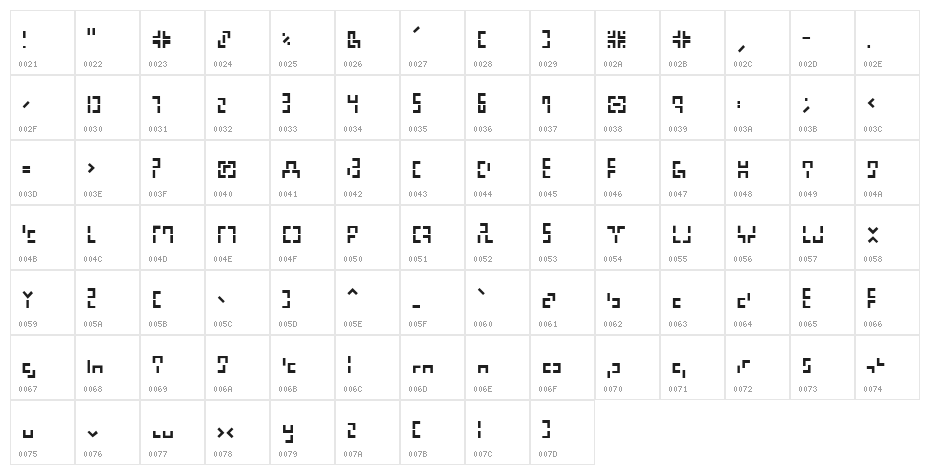 321 Alphabet Character Map