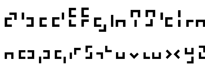 321 Alphabet Font LOWERCASE