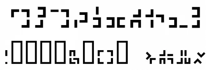 321 Katakana Font OTHER CHARS