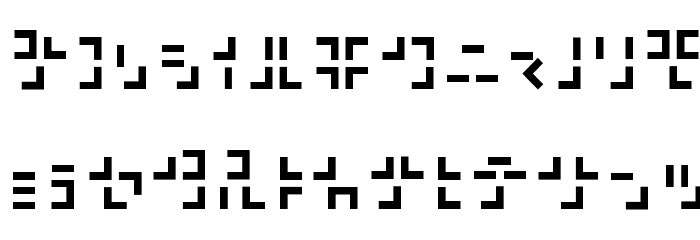 321 Katakana फ़ॉन्ट लोअरकेस