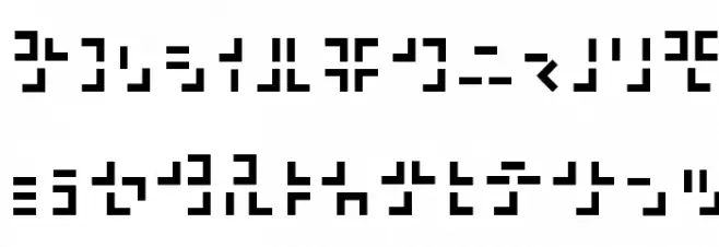 321 Katakana फ़ॉन्ट लोअरकेस