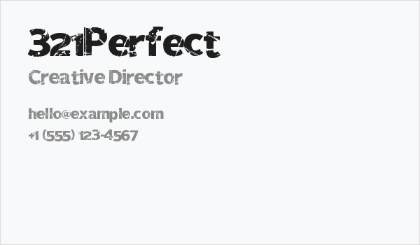 321Perfect Business Card