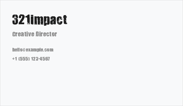321impact Business Card