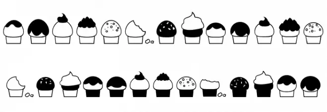 32cupcakes خط أحرف صغيرة