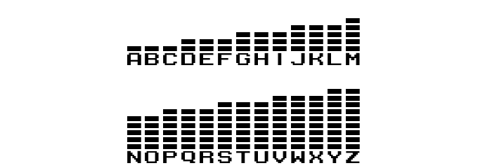 395 equalizer 2 Font LOWERCASE