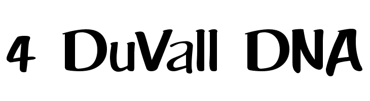 4 DuVall DNA Font