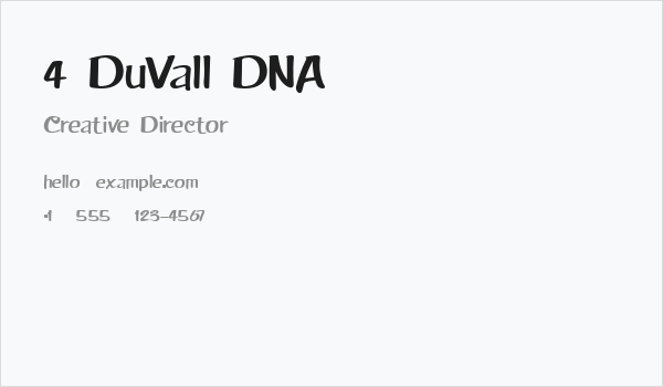 4 DuVall DNA Business Card