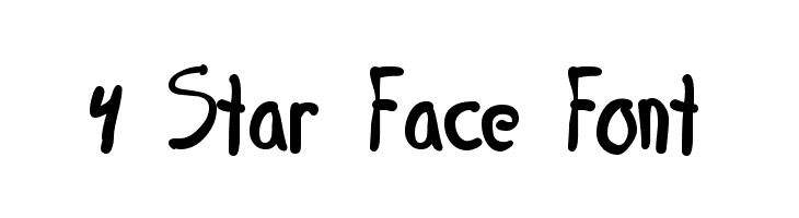 4 Star Face Font Шрифта