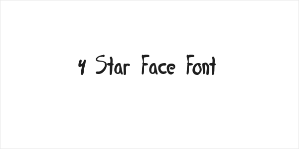 4 Star Face Font Logo