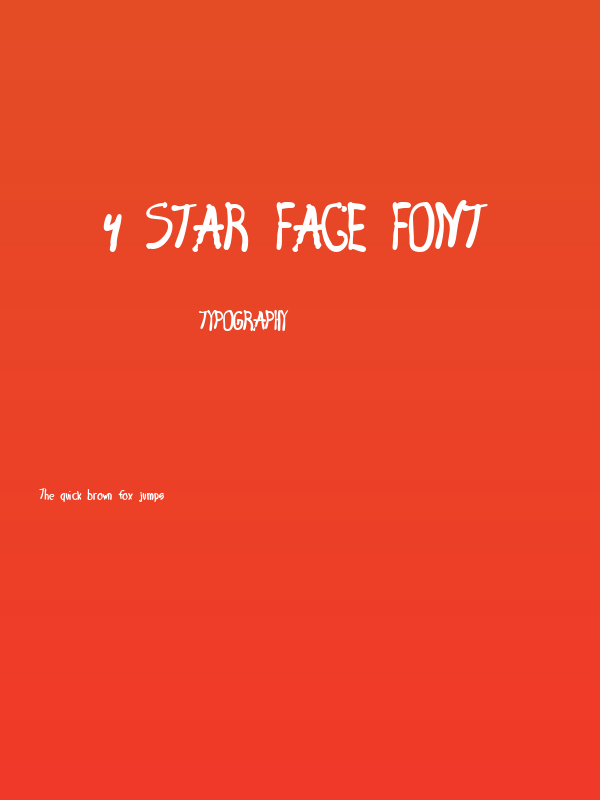 4 Star Face Font Poster