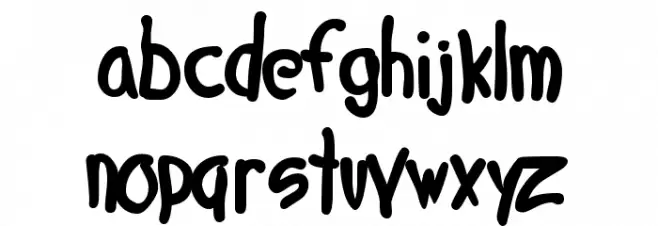 4 Star Face Font フォント 小文字