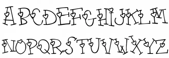 4 my lover Schriftart Groß