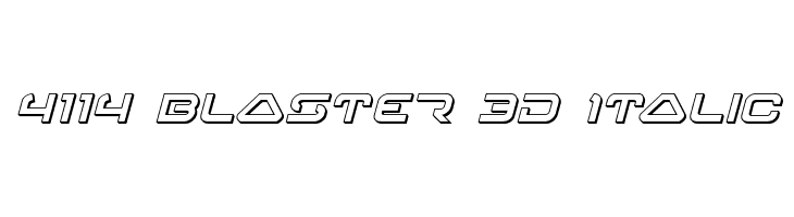 4114 Blaster 3D Italic Font