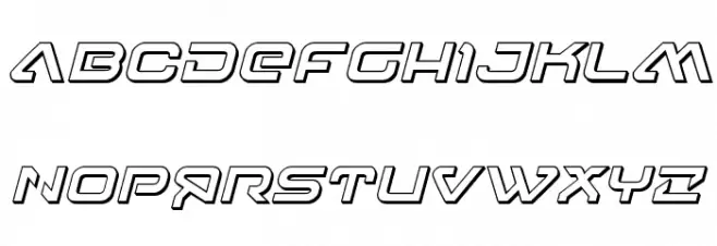 4114 Blaster 3D Italic Fuentes MAYÚSCULAS