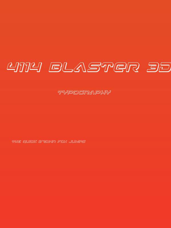 4114 Blaster 3D Italic Poster