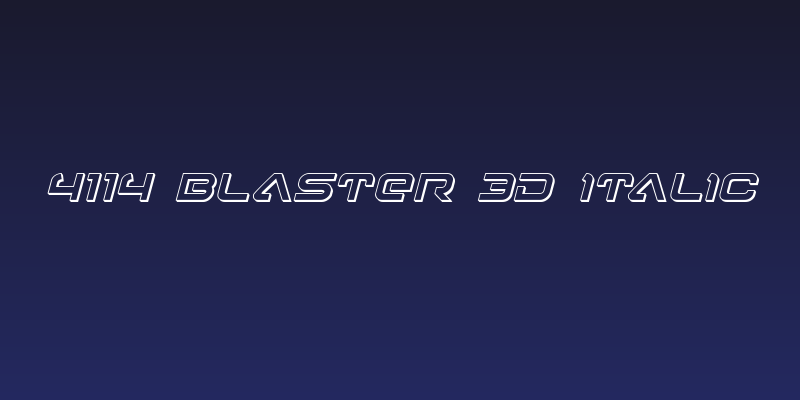 4114 Blaster 3D Italic Social Header