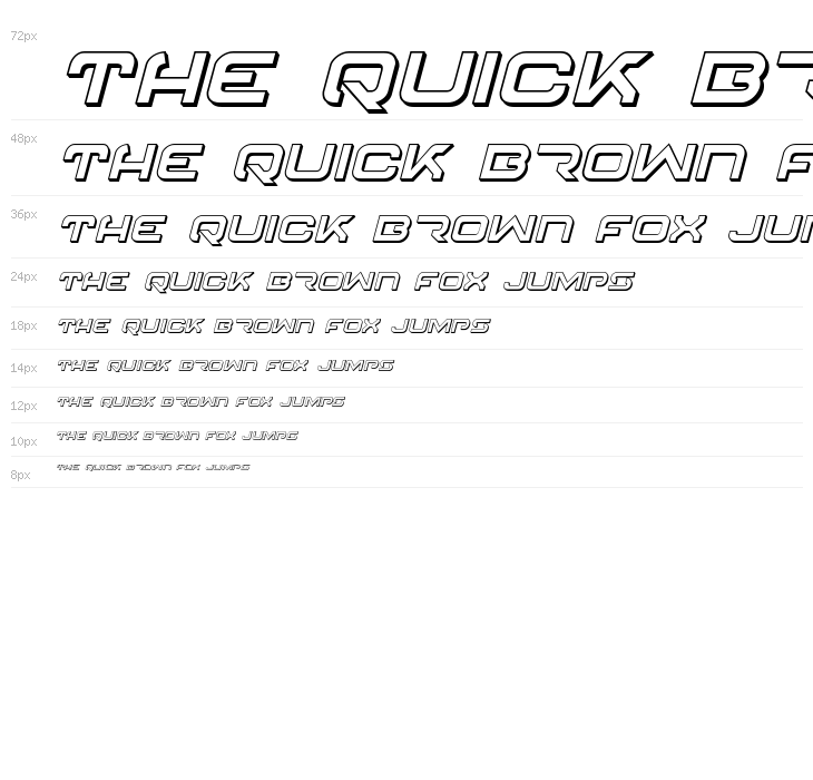 4114 Blaster 3D Italic Waterfall