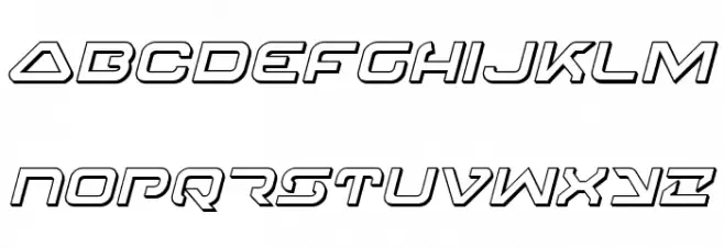 4114 Blaster 3D Italic Polices MINUSCULES