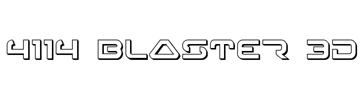 4114 Blaster 3D Font
