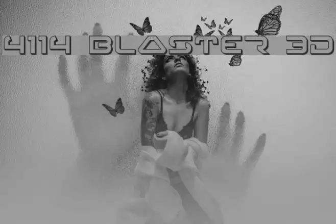 4114 Blaster 3D フォント examples