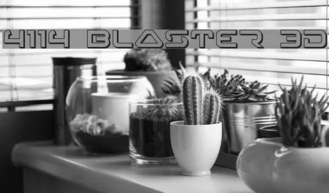 4114 Blaster 3D フォント examples