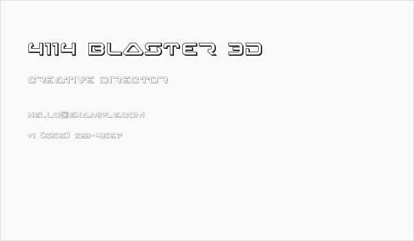 4114 Blaster 3D Business Card