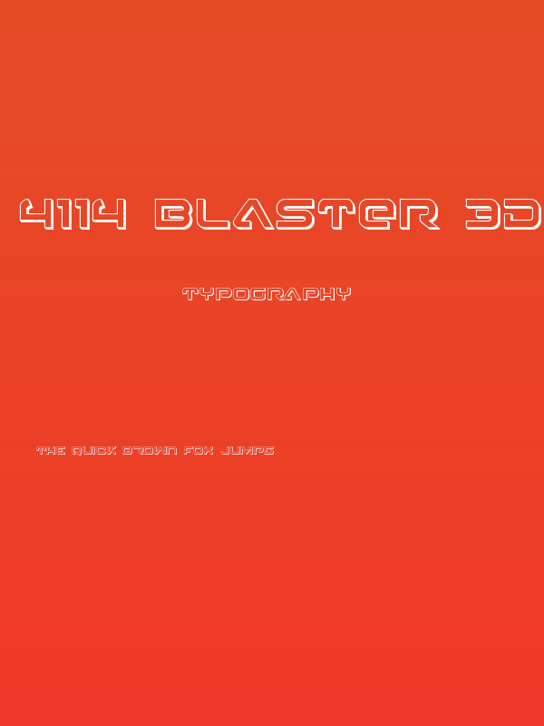 4114 Blaster 3D Poster