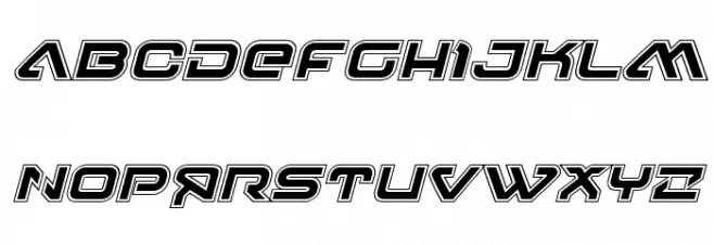 4114 Blaster Academy Italic خط أحرف كبيرة