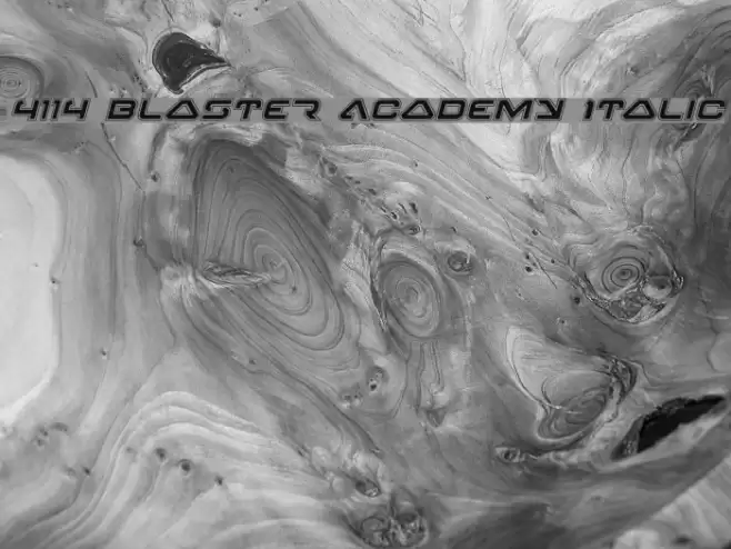 4114 Blaster Academy Italic フォント examples