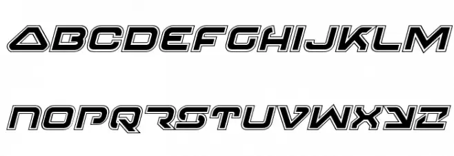 4114 Blaster Academy Italic フォント 小文字