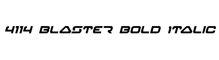 4114 Blaster Bold Italic Font
