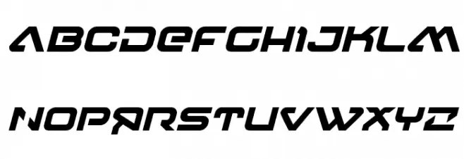 4114 Blaster Bold Italic Шрифта ВЕРХНИЙ
