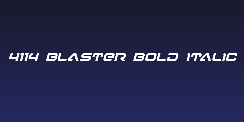 4114 Blaster Bold Italic Social Header