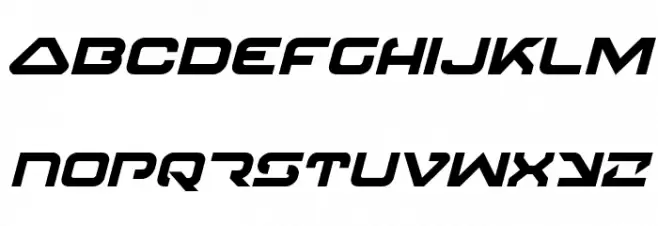 4114 Blaster Bold Italic Шрифта строчной