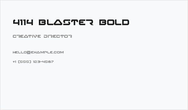 4114 Blaster Bold Business Card