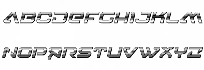4114 Blaster Chrome Italic Fonte MAIÚSCULAS