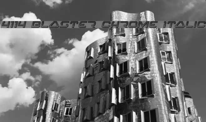 4114 Blaster Chrome Italic フォント examples