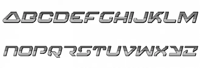4114 Blaster Chrome Italic फ़ॉन्ट लोअरकेस