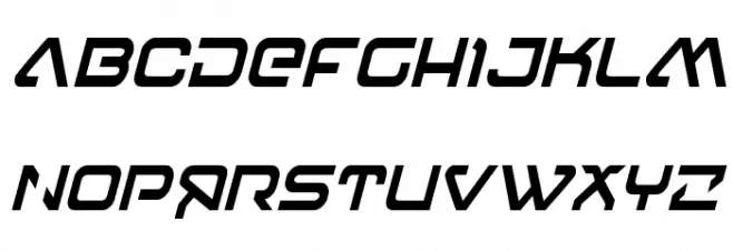 4114 Blaster Condensed Italic Schriftart Groß